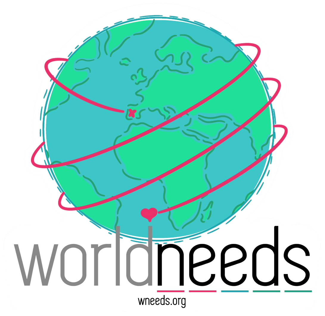 Selo oficial da World Needs, em formato de crachá